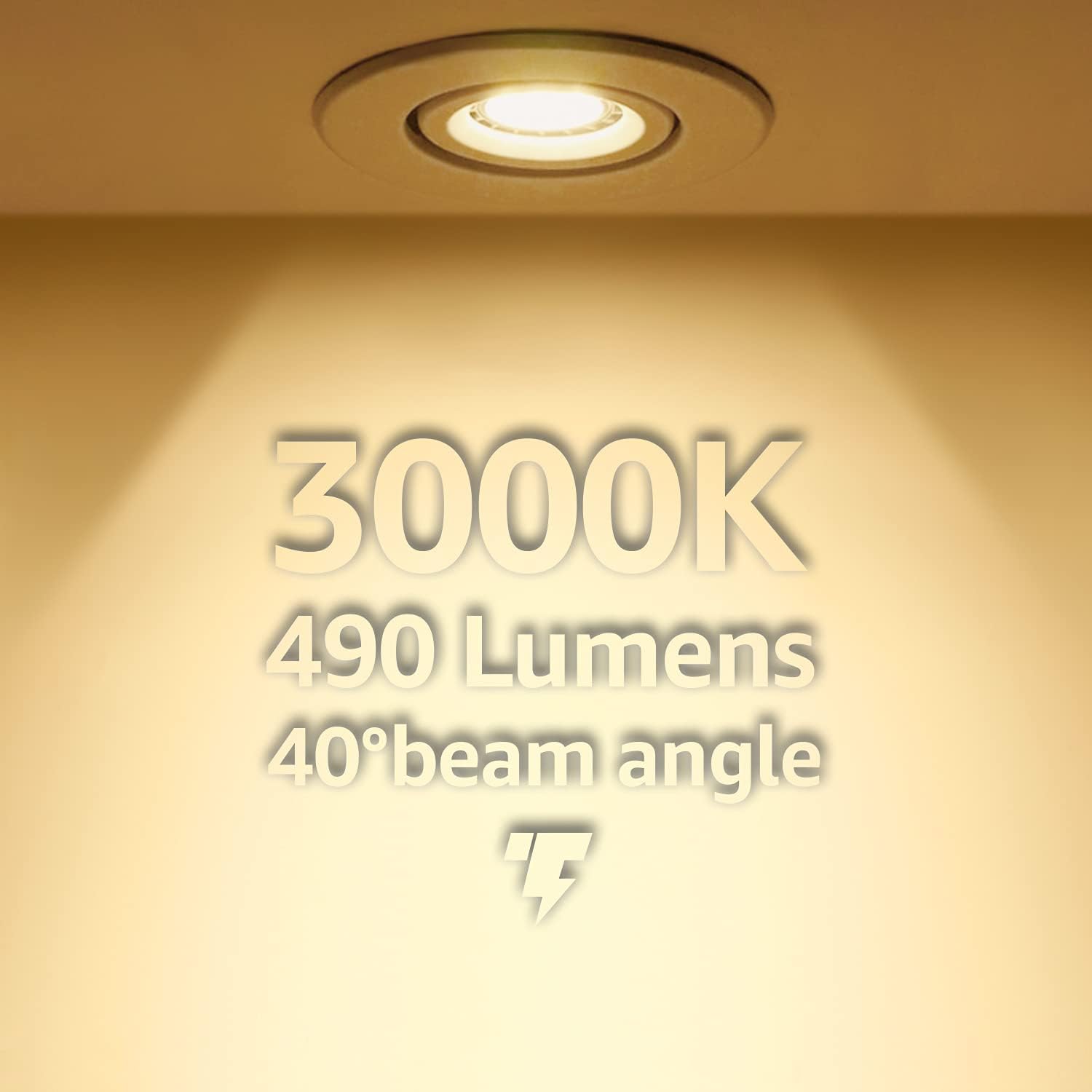 TORCHSTAR MR16 LED Bulb Dimmable, Aluminum, 12V 7W, GU5.3 Bi-Pin Base MR16 LED Spotlight, UL Listed, Spot Light Bulbs for Recessed Track Lighting, 3000K Warm White, Pack of 6