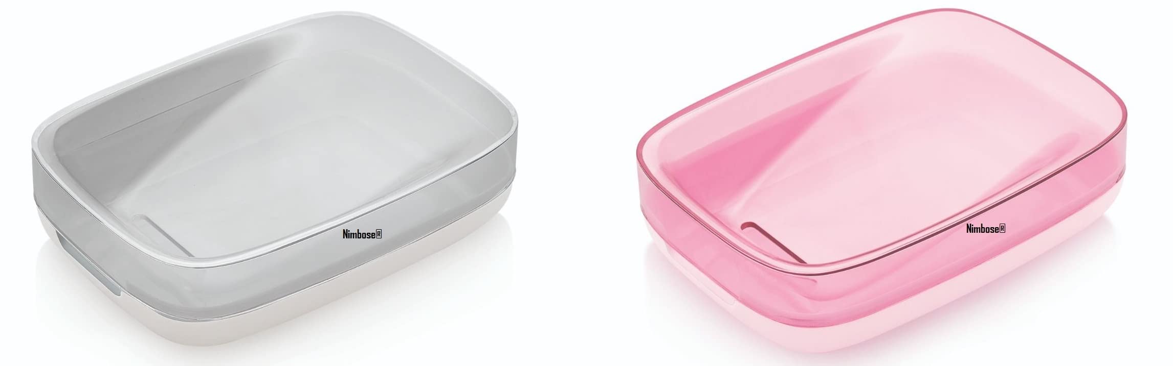 Nimbose® Soap Case for Bathroom Stylish, Plastic Travel Soap Box, Soap Case Holder for Bathroom Accessories (Random Colors, Pack of 2) 1