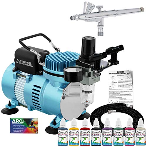 Master Airbrush Airbrushing System Kit with 8 Color Water-Based Face & Body Art