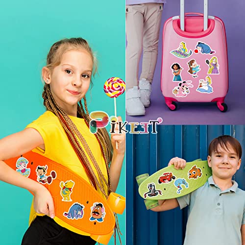 Pikeet 100Pcs Mixed Cartoon Stickers, Cute Princess Cartoon Characters Vinyl Sticker For Water Bottle Laptop Car, Decal For Kids Teens Adults (Mixed Characters) #TOP4