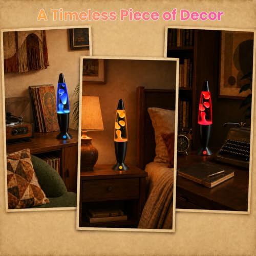 Image of 17 Colors Changing Liquid Motion Lamps,13.5 Inch Night Light with Remote Giant Relax Mood Classic Cool Nightlight for Home Room Bedroom Decor