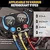 KAISAL 3 Way AC Manifold Gauge Set for Freon Charging, Fits R1234YF R404A R12 Refrigerants, Double Dial & 3 Valve Automotive AC Gauges with 5FT Thickened Hoses,Adjustable Couplers and Can Tap #4