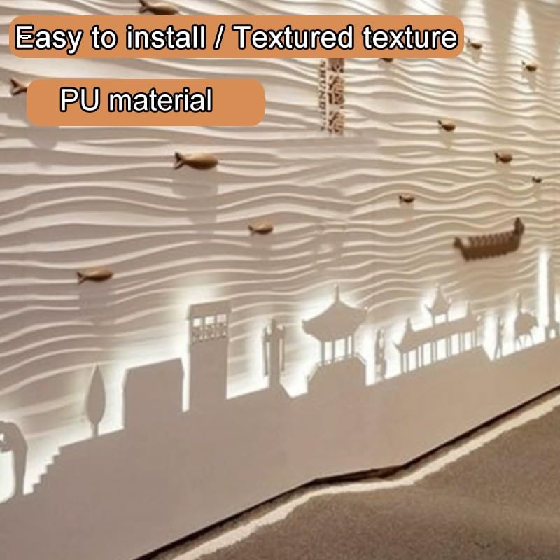 Paneles Pared 3D, PU Impermeable Revestimiento Pared Imitación Piedra, Decoración Revestimiento Ladrillo para Oficina Exterior/Interior 120 Cm X 60 Cm(Beige,0.6x1.2m/23.6x47.2in/1pcs)