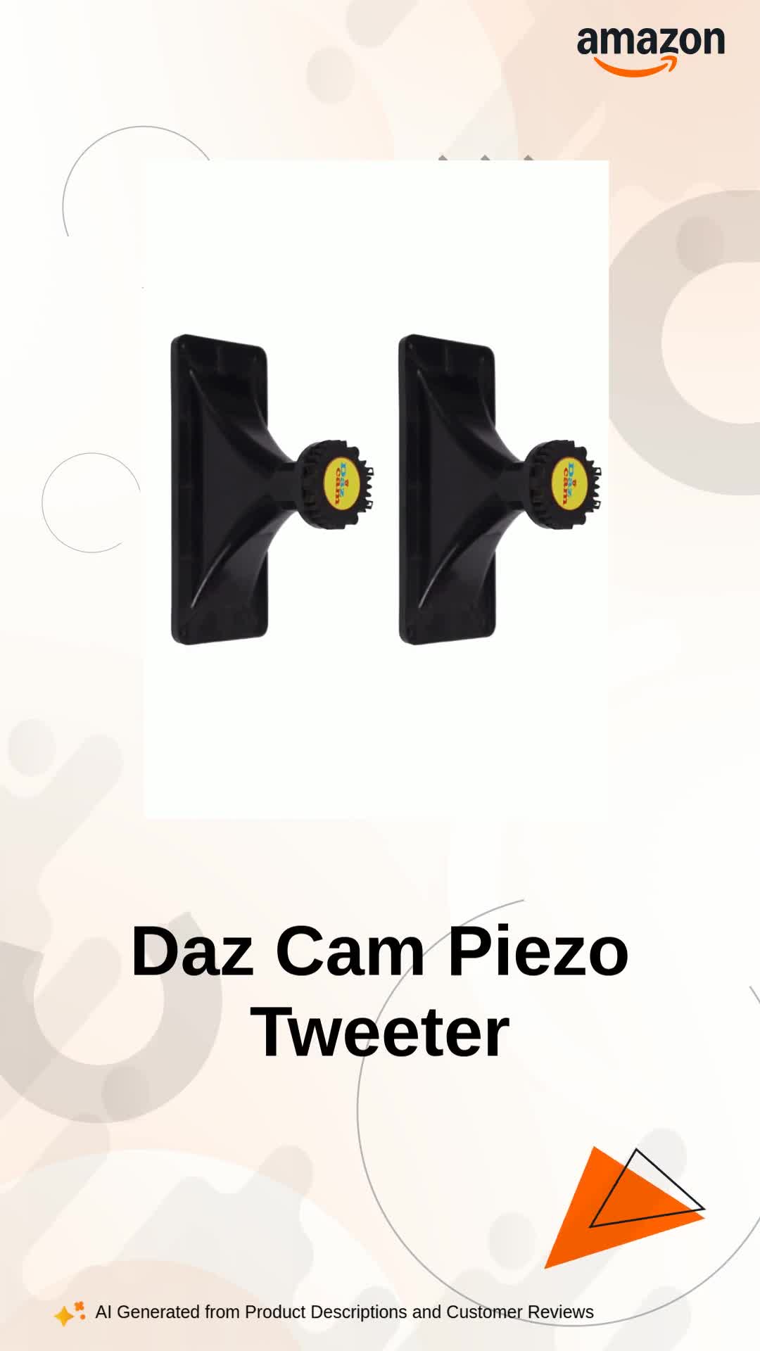 Daz Cam Piezo Tweeter Metal Body Compression Driver D-20 for Car