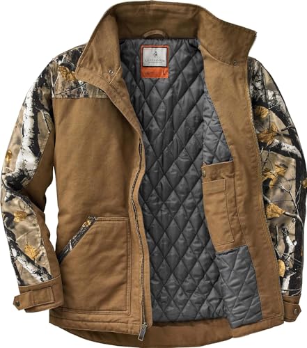 Image of Legendary Whitetails Mens Winter Coat Quilted Canvas Water Repellent Insulated Workwear Jacket