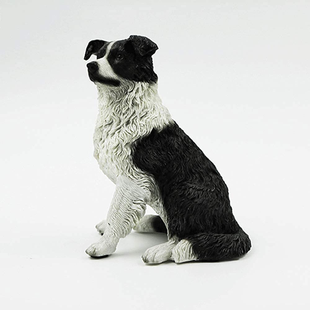 Amazon.co.jp: 犬の置物 ガーデニング 置物 白黒12x8x13cm
