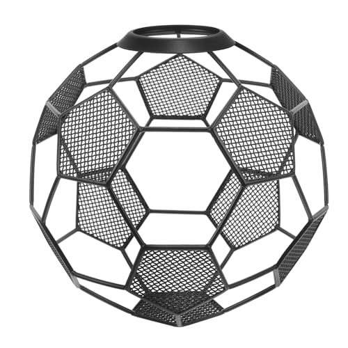 DEARMAMY Couvercle De La Lampe De Football Abat-Jour En Métal Pendentif Abat-Jour Forme De Football Suspendus Couvercle De La Lampe Suspendue Abat-Jour...