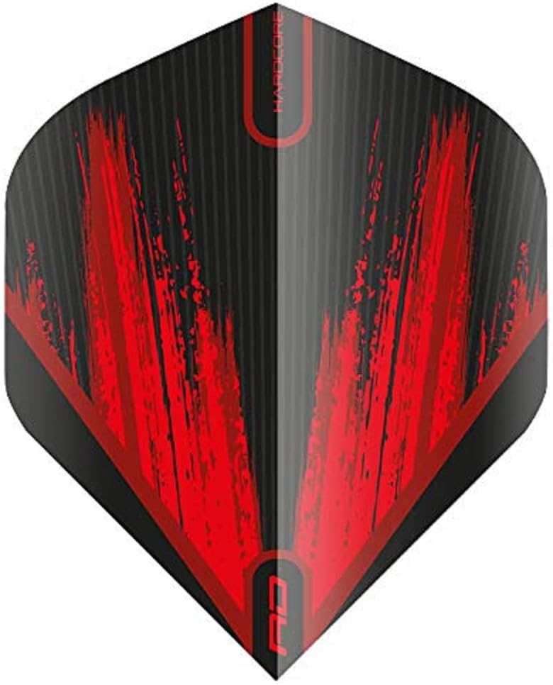 RED DRAGON Hardcore Radical Dart Flights - 4 sets Per Pack (12 Dart Flights in total)