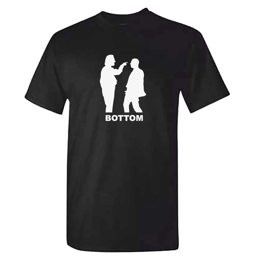 Mens Bottom Eye Poke TShirt - Black - Rik Mayall British TV Series (Small)