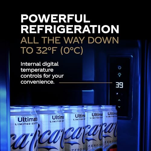 Image of Cooluli League of Legends Ultimate 48L Mini Fridge - Limited Edition Coca-Cola Exclusive Gaming Room Mini Fridge, Cool LED lighting, Glass Door with Illuminating Logos and Temperature Controls
