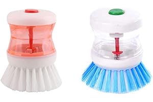2 PCS Automatic Liquid Dish Cleaning Brush