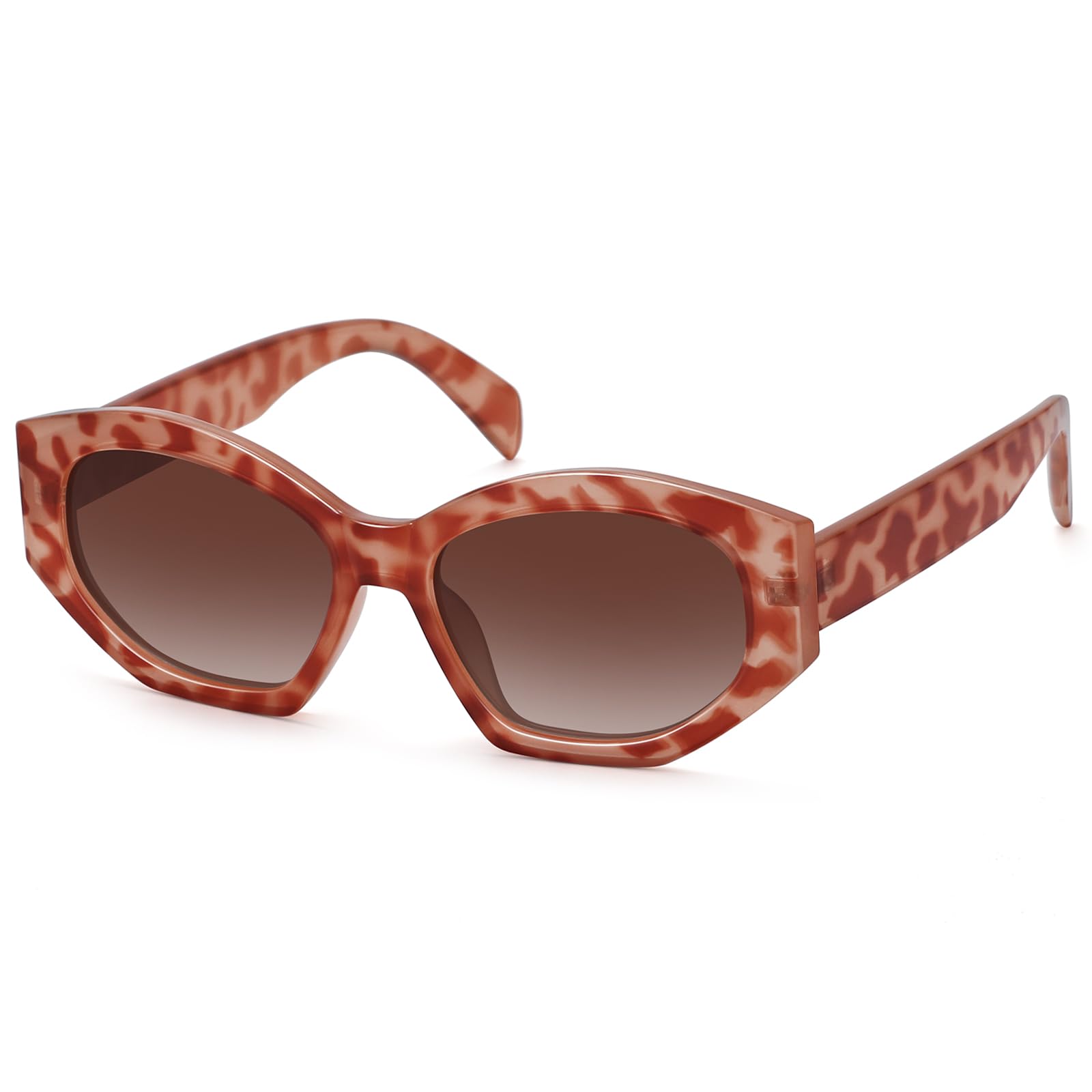 Fozono Hexagonal Polarized Sunglasses for Women Men Retro Trendy Designer Shades Sunglasses FZN815