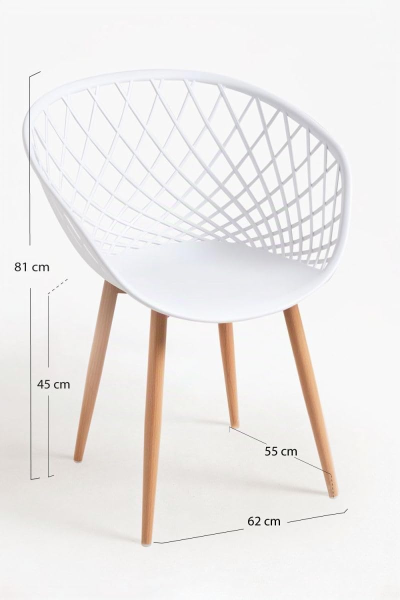 Regalos Miguel - Packs Sillas Comedor - Pack 2 Sillas Vera - Blanco