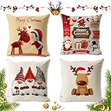 🎅【FUNDAS COJINES NAVIDAD SUPER ALTA CALIDAD】: Las fundas de Fundas cojines navidad están hechas de materiales de lino de alta calidad, son transpirables y duraderas, y las telas de alta calidad garantizan un uso prolongado. Estas fundas de almohada no solo tienen una apariencia hermosa, sino que también le brindan suficiente comodidad. fundas cojines navideños Este es el mejor regalo de Navidad para sus amigos y familiares.