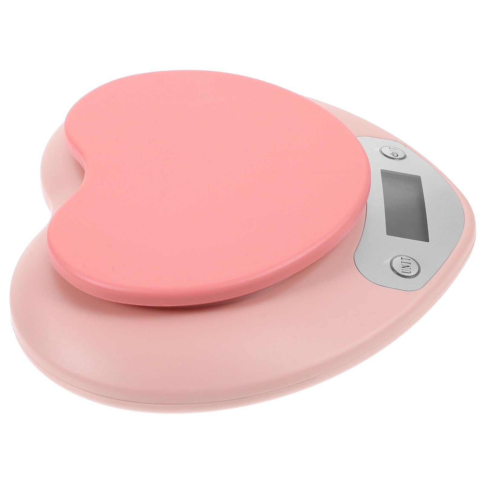 Báscula de Cocina Electrónica Rosa de Plástico Precisión 1g-5Kg Mini Digital para Repostería y Horneado Adecuado para Hogar Panaderías y Control Dietético