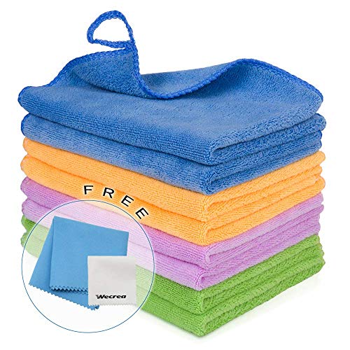 8PCS Premium Microfiber Cloth - Lint Free-Micro Fibers Towels for House, Kitchen, Car