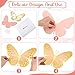 Geosar 20 Pcs 3D Large Butterfly Party Decoration 2 Layer Giant Paper Butterfly Stickers for Birthday Baby Shower Nursery Wall Decor (Gold,Pink)