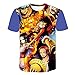 Produktbild Lustiges einteiliges T-Shirt 3D Japan Harajuku Anime Männer Kurzarm T-Shirt Ruffy Shirt Gedrucktes T-Shirt Herrenbekleidung Tops & Tees, 10, L.
