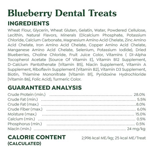 Greenies Teenie Dental Dog Treats, Blueberry Flavor, 12 oz. Pack (43 Treats)