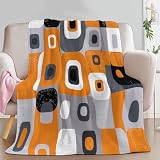 Multicolor Manta Franela para Cama 220 x 240 cm Cubos Geométricos Abstractos Manta de Microfibra Suave Cálida Transpirable, para Cama sofá Oficina Coche Viajes Camping