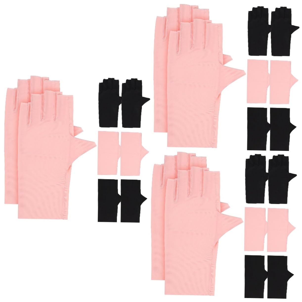 FRCOLOR 12pares Guantes De Manicura Antivioleta Sin Dedos De Guantes De Gel Para Protección Uv y Manicura Profesional