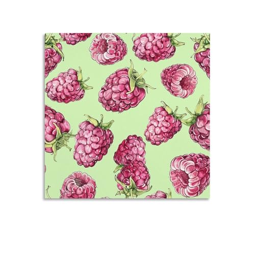 Toile murale abstraite haut de gamme motif pêche framboise 60 cm
