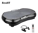 NexHT Fitness Vibration Platform Whole Body Shape Exercise Machine(89006A),Vibration Plate,Fit Massage Workout Trainer with Two Resistance Bands &Remote Controller,Max User Weight 330lbs.Black