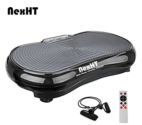 NexHT Fitness Vibration Platform Whole Body Shape Exercise Machine(89006A),Vibration Plate,Fit Massage Workout Trainer with Two Resistance Bands &Remote Controller,Max User Weight 330lbs.Black NexHT Fitness Vibration Platform Whole Body Shape Exercise Machine(89006A),Vibration Plate,Fit Massage Workout Trainer with Two Resistance Bands &Remote Controller,Max User Weight 330lbs.Black