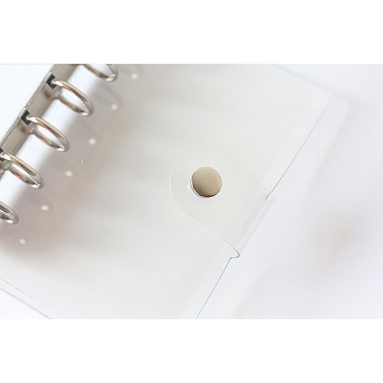 Pack Of 2 Transparent Soft Pvc 6-Ring Binder Cover W/Snap Button