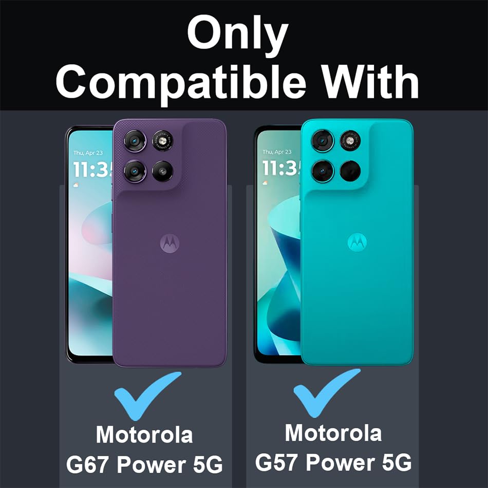 Image of Fashionury Crystal Clear Case for Motorola Moto G67 Power 5G / G57 Power 5G | Yellowing Resistance | Transparent TPU Silicone | Raised Camera Lips | Slim Transparent Cover