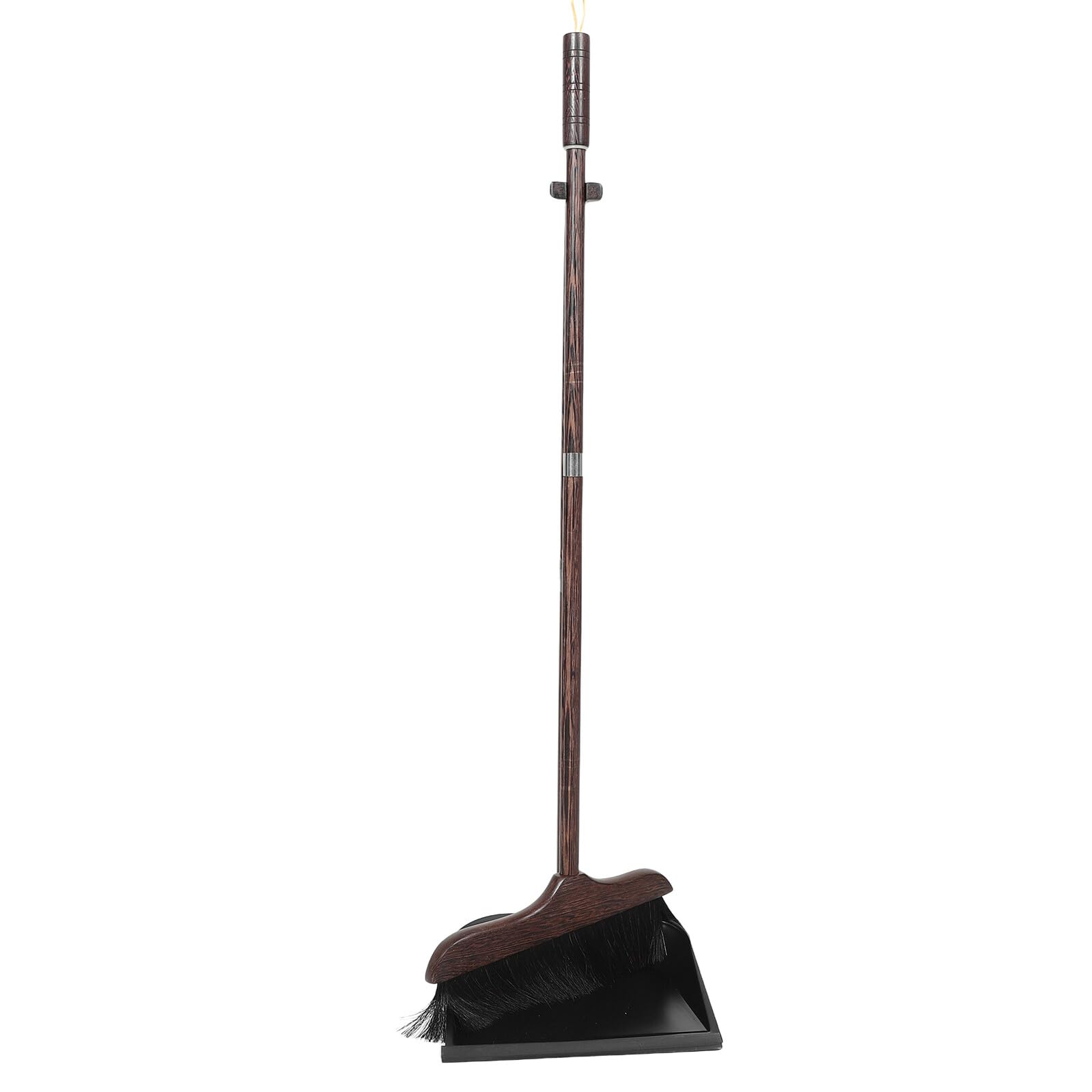 TOYANDONA Escoba y Recogedor para Interiores y Exteriores Escoba con Pala de Mano y Mango de Madera para Barrer Pelos de Mascotas el Hogar la Cocina Jardín