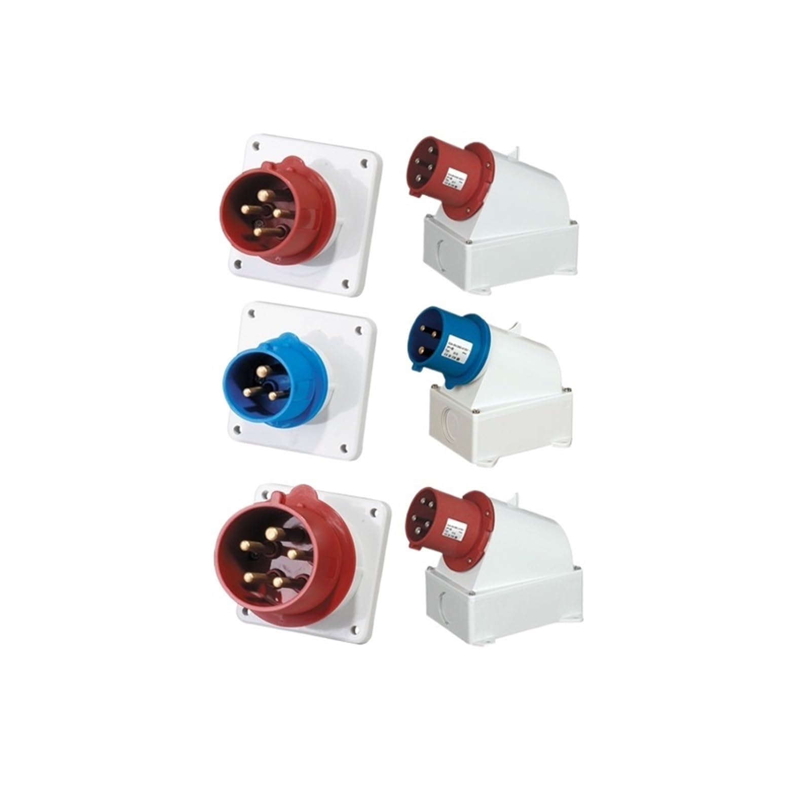 Conector de aviación y Enchufe Industrial, Resistente al Agua, inversa IP44, Acoplamiento 3 núcleos, 4 Agujeros, 5 Corazones, 16A/32A(5P16A IP44 Concealed GP815)