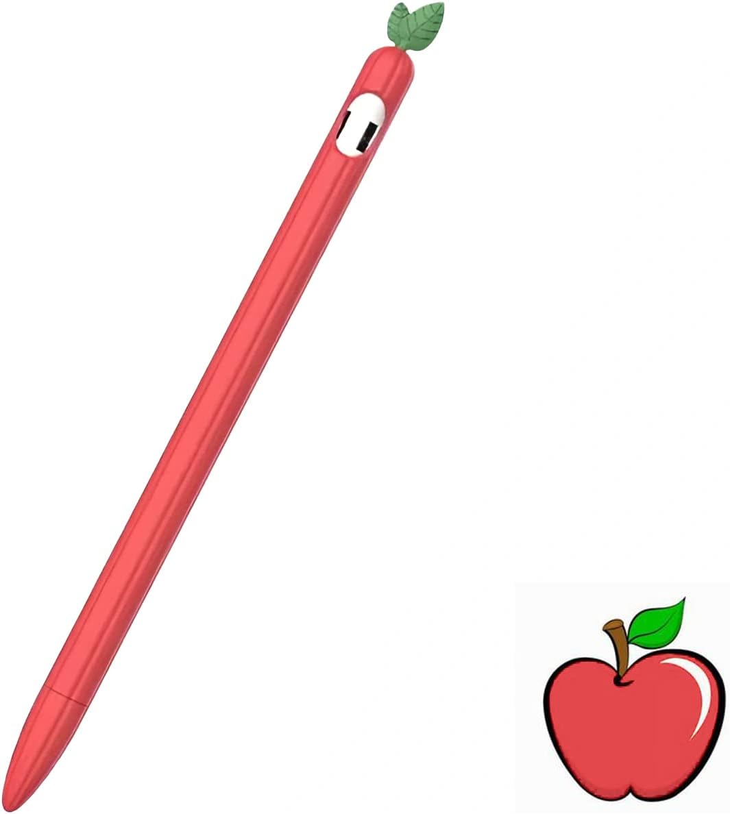 Kidoca® Apple Pencil Case Cover Sleeve Compatible with Apple Pencil 1st & 2nd Generation with Magnetic Charging and Double Tap [ Without Pen ] (1st & 2nd Gen, Red)