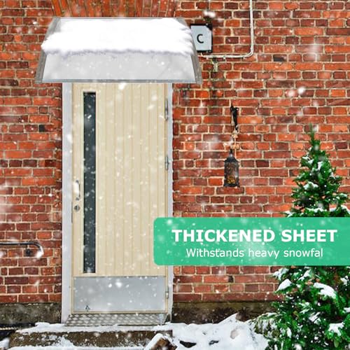 40" x 40" Window Door Awning Canopy, Polycarbonate Entry Door Outdoor Window Awning Exterior, Front Door Overhang Awning for Sun Shutter, UV, Rain and Snow Protection, Hollow Sheet (Clear Board)