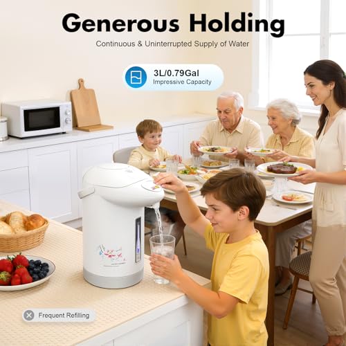 Dispensador eléctrico de agua instantáneo 3L 750W acero inoxidable blanco miniatura 3