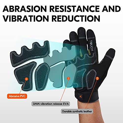 Vgo... 1-Pair 32°F Waterproof High-Dexterity Heavy-Duty Winter Mechanic Gloves, Impact & Vibration Reduction (Size Xl, Black&Gold, Sl8849Fw) #TOP4