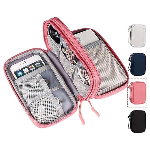 Electronic Organizer Travel Cable Accessories Bag,Electronic Organizer Case,Waterproof Electronic Accessories Organizer Bag for Power Bank,Charging Cords,Chargers,Mouse,USB Cable,Earphones Flash Drive