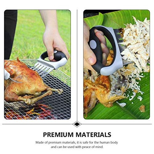Lurrose 2 Peças de Aço Inoxidável Triturador de Carne Garras de Carne para Churrasco Garfos de Carne
