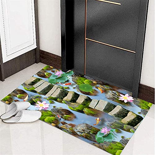 Alfombras pasillo modernas 3D para decorar salas de estar y dormitorios amplios 4