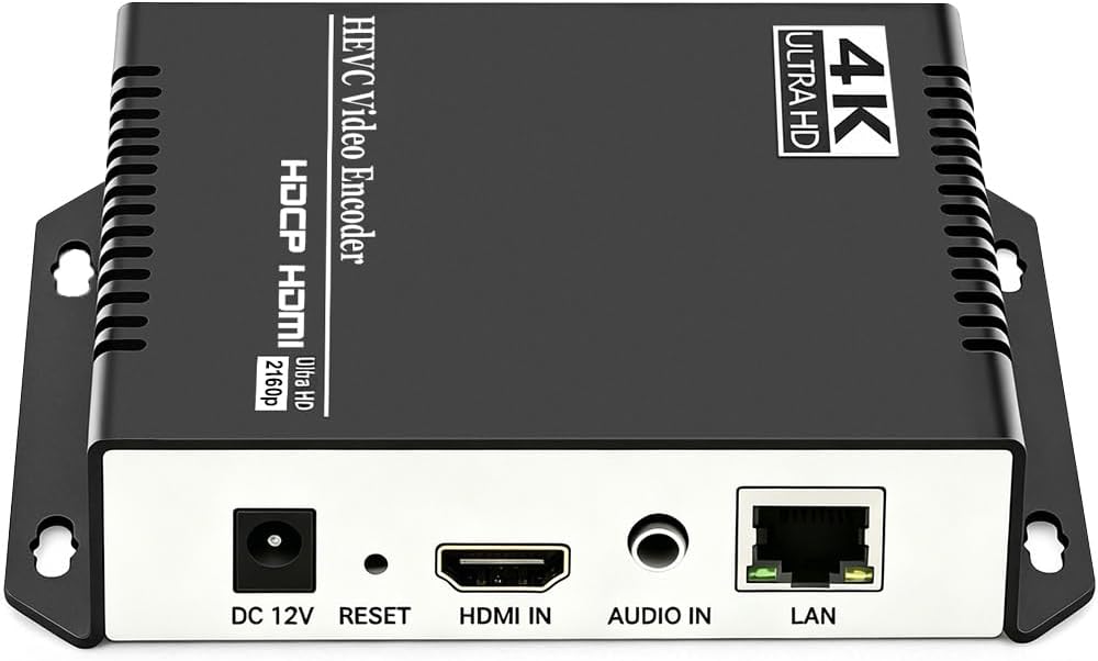 HEVC H.265 H.264 Live HDMI Video Encoder HD Video Audio Encoders Support RTSP RTMP HTTP UDP HLS SRT for IPTV or Live Broadcast on YouTube, Facebook, Wowza, Xtream Codes, NVR, etc.