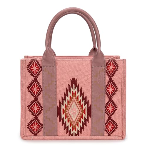 Image of Montana West X Wrangler Tote Bag for Women Boho Aztec Shoulder Purse Top Handle Satchel Handbag