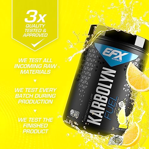 Efx Sports Karbolyn Fuel | Fast-Absorbing Carbohydrate Powder | Carb Load, Sustained Energy, Quick Recovery | Stimulant Free | 18 Servings (Lemon Ice) #TOP3