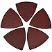 Dlh western 3-1/2 Inch Sandpaper Oscillating Sanding Pads, Triangular Grits Hook and Loop Multitool Sandpaper, Pack of 100, 20 of Each 60/80/100/120/240