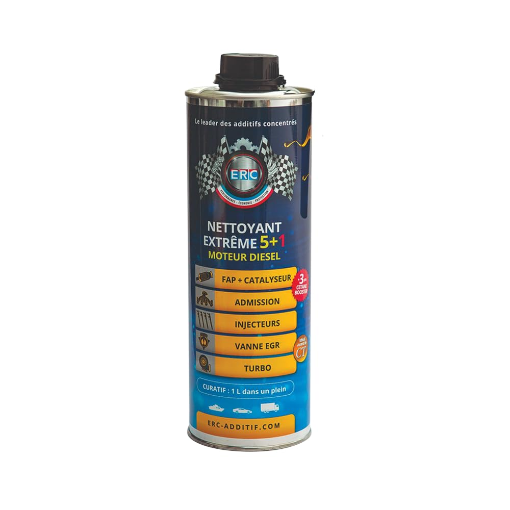ERC Detergente Estremo 5+1 Veicolo Diesel Scintillante Completamente Vostra Motore/Ideale Anteriore Controllo Tecnica - Additivo Premium (1l)