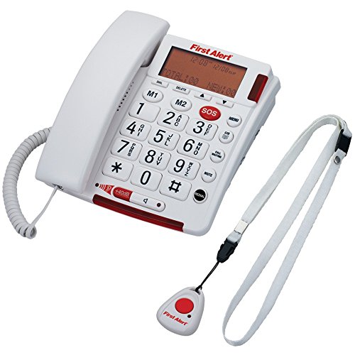 Teléfono First Alert SFA3800 con botón grande y emergencia miniatura 1