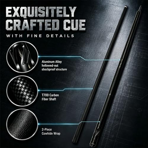 Jian Ying 58-Inch Carbon Fiber Pool Cue with Skeletonized Metal Butt - image 4
