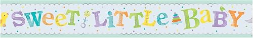 Sweet Little Baby Multicolor Foil Banner - 12' (Pack Of 1)- Perfect For Baby Sho
