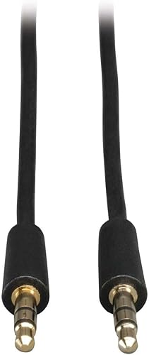 Tripp Lite Mini cable de audio estéreo de 0.138 in para micrófonos, altavoces y auriculares (MM) de 50 pies (P312-050)