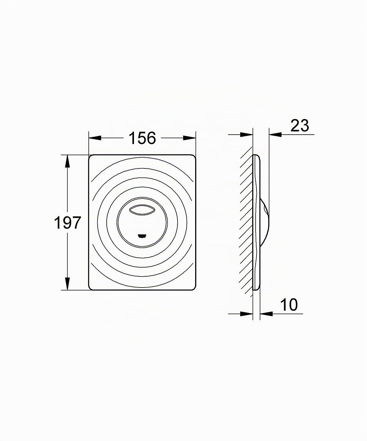 Grohe 38861000 Surf Plaque de commande WC