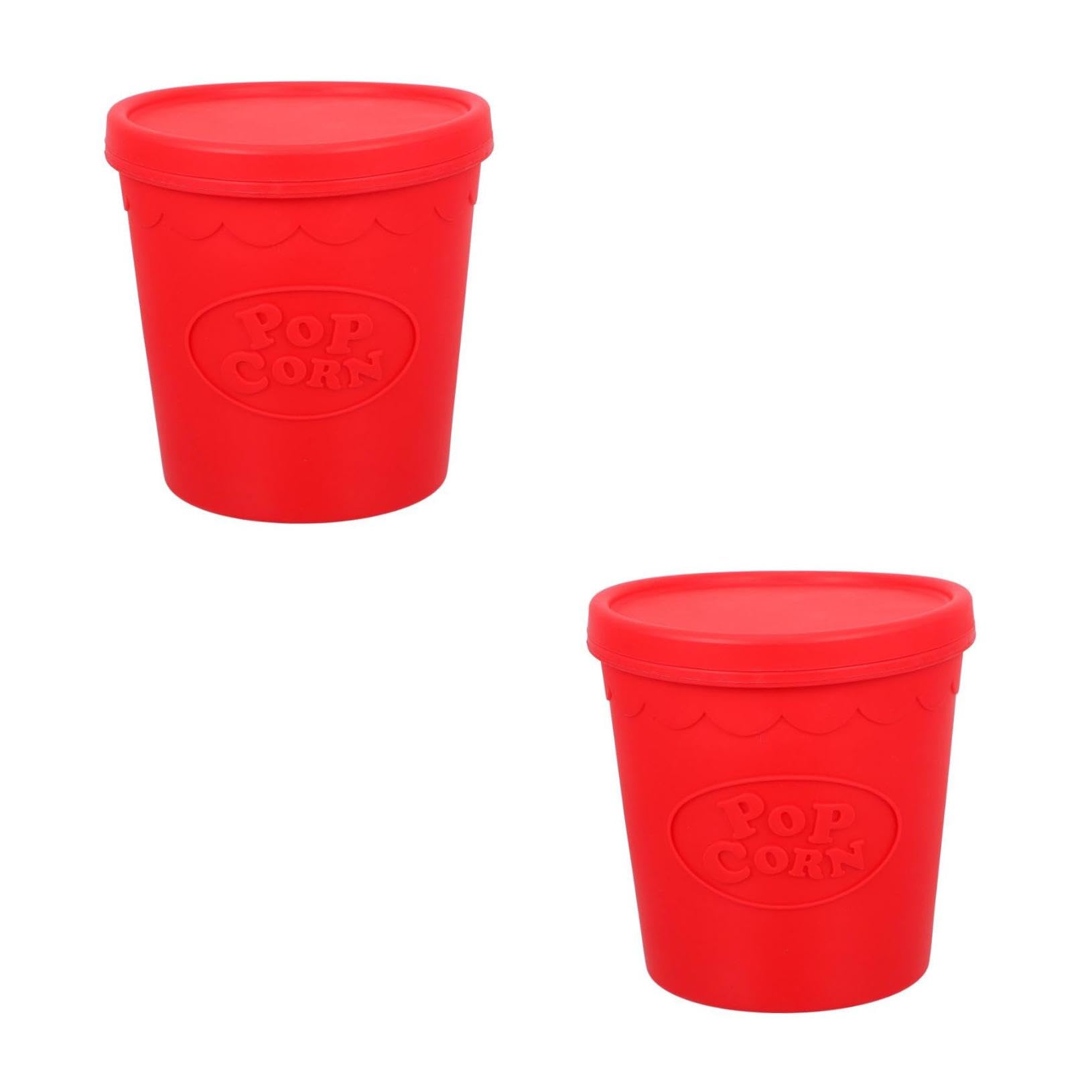 IMIKEYA 2 Stück Popcorn Eimer Goodie Boxen Keksbehälter Popcorn Boxen Wiederverwendbare Behälter Party Snacks Eimer Pommes Frites Becher Beutel Rot
